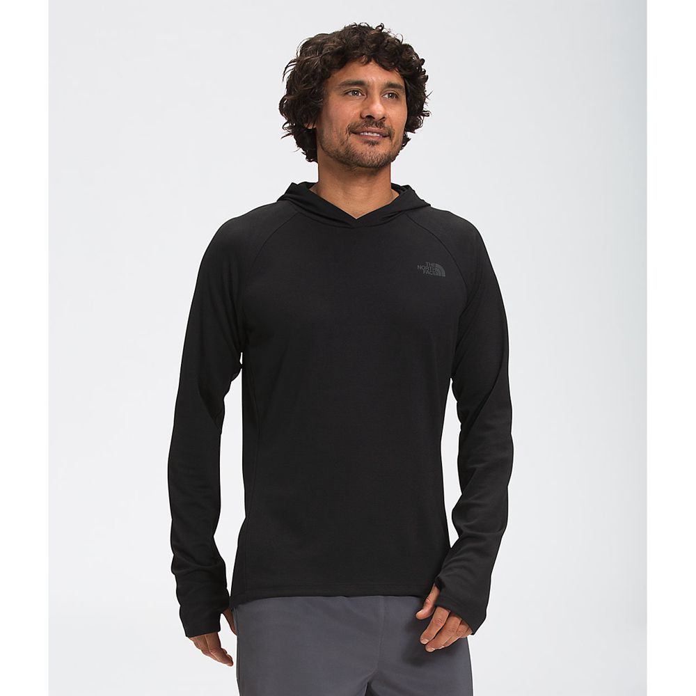 The North Face Hoodie Mens Australia - The North Face Wander Sun Black Flashdry (GIF-285976)